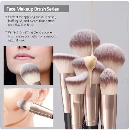 Maange 18Pcs Makeup Brushes Storage Set Soft Bristles Foundation Brushes Eyeshadow Blusher Concealer For Women Beginner Kit Free Shipping Worldwide